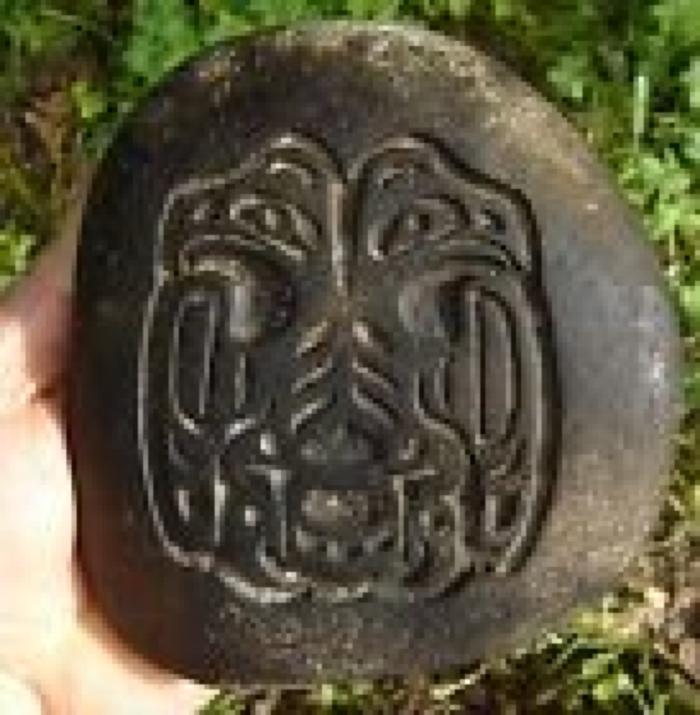 Haida Two-Headed Thunderbird Body Stamp-19th century